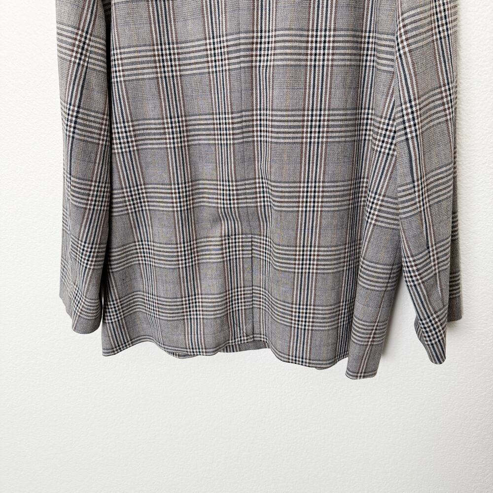 [Madewell] Caldwell Oversized Menswear Plaid Double Breasted Blazer Jacket Sz XL - Picture 9 of 13